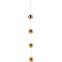 "Lustkugelkette" aus 4 Liebeskugeln, 116 g, Ø 3 cm, Gold, ABS