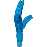 Vibrator „Two Finger Juice Junky“, 22 cm, mit Klitorisreizer